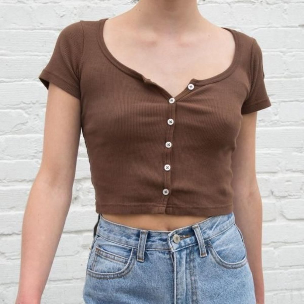 Brandy Melville Zelly top brown